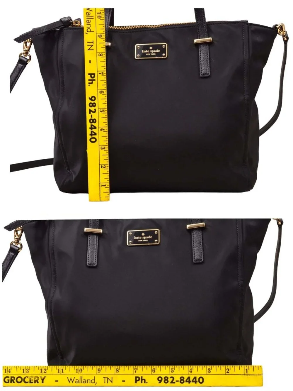 Kate Spade New York Wilson Road Alyse Satchel Bag Black Nylon